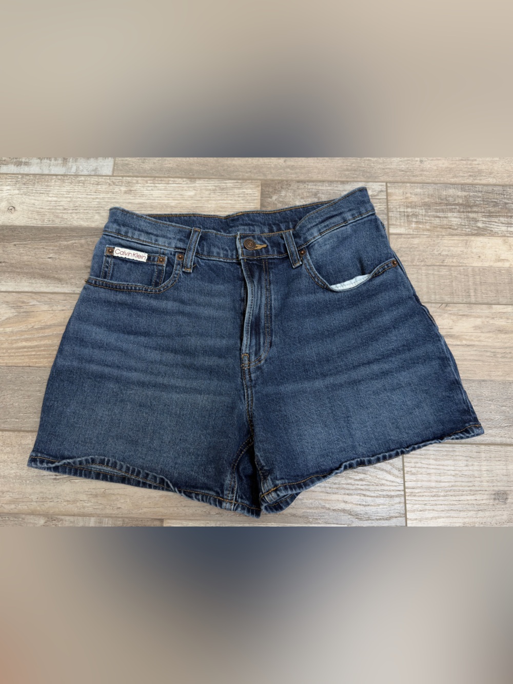 Calvin Klein Women's Dark Blue Denim Shorts